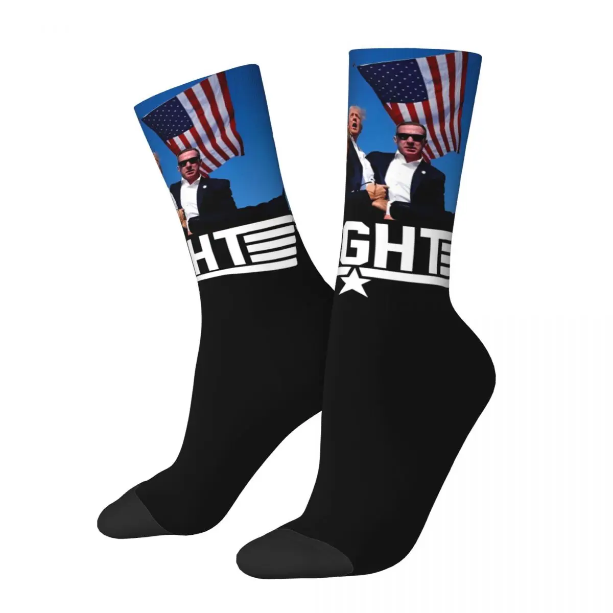 

2024 Trump Fight For America Design Socks Stuff for Women Cozy Dress Socks