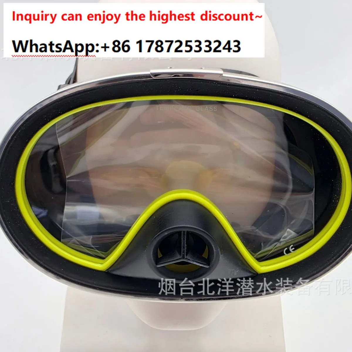 Taiwan diving mirror valve mirror portable 180 ° panoramic diving mirror tempered glass goggles waterproof