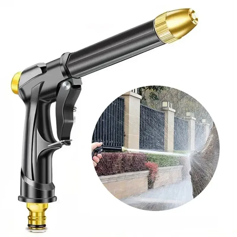 Portable High-Pressure Water Gun Cleaning Car Wash Machine Garden Watering Hose Nozzle Sprinkler Foam Thread Quick Connector
