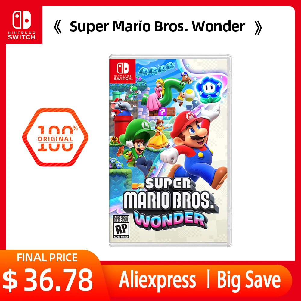 Super Mario Bros. Wonder - Nintendo Switch Game Cartridge Physical Card Adventure for Nintendo Switch OLED Lite