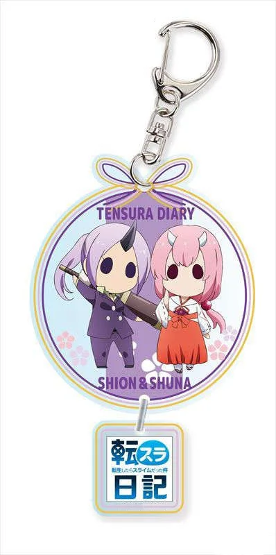 Anime Fans Gifts HD Figures Rimuru & Langa Shion & Shuna Benimaru & Soei Acrylic Keychain Ornament Collection Series About 6+2cm