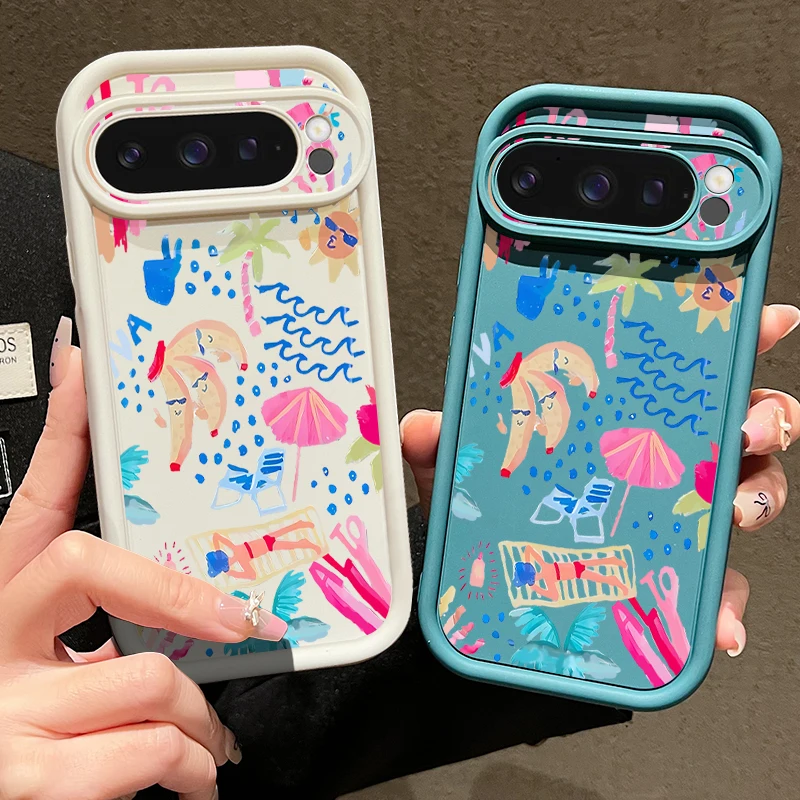 

Чехол с рисунком морского пейзажа для Google Pixel 10 9 8 7 Pro 9A 8A 7A Pixel 9 10 Pro XL, противоударный мягкий чехол из ТПУ для телефона