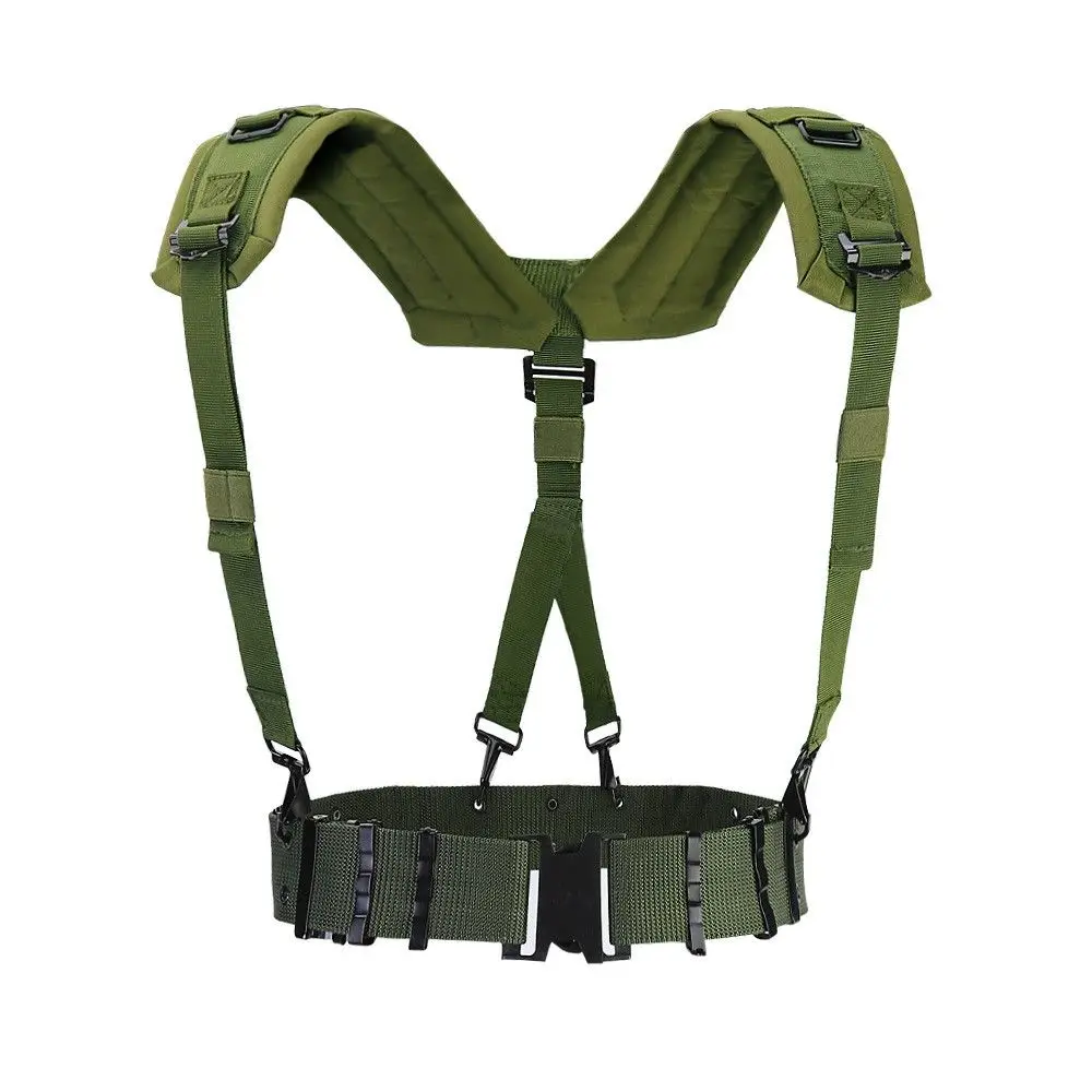 Outdoor military fans tactical y-type multi-purpose waist seal camera photography weight-bearing double shoulder chest strap