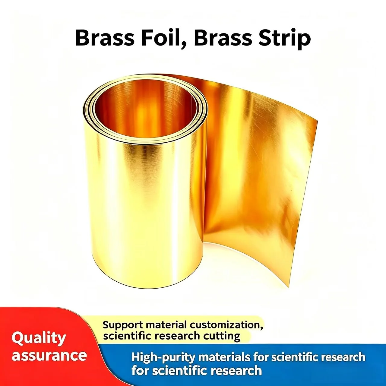Brass Sheet Brass Strip Copper Foil Thin Copper Sheet Copper Foil Sheet Long Strip Custom Cutting 0.01‑1mm Customized Processing