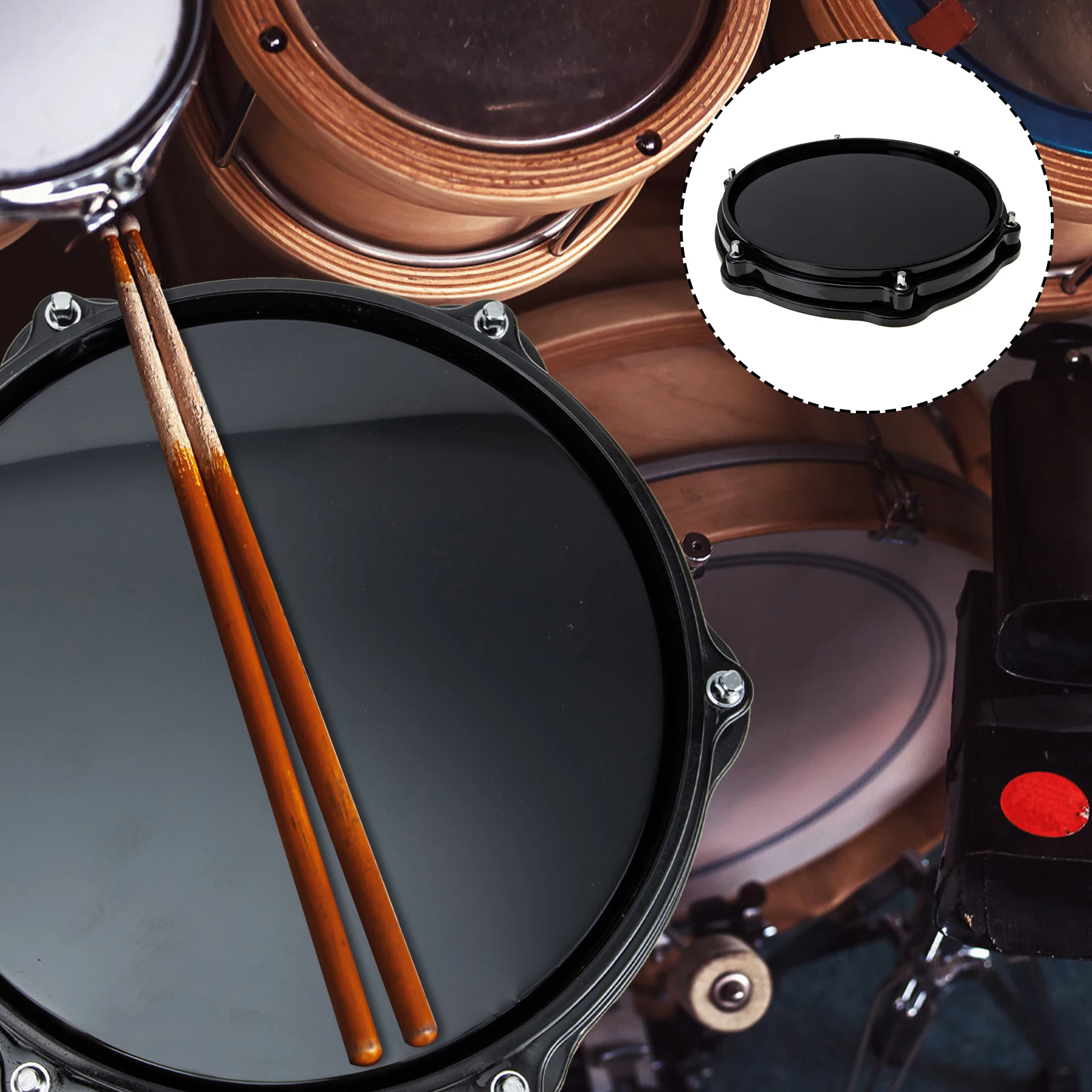 

Pad For Silent Drumming Rubber Eva Material Dumb Drum Pad Drum Accessory With Metronome