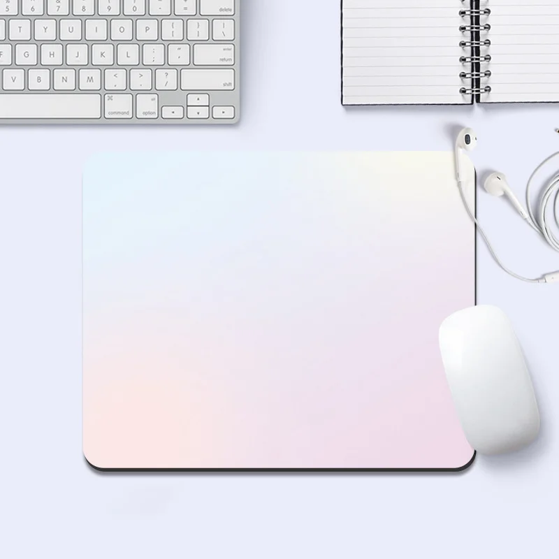 Mouse Pad 21×26cm Heat Cut No Stitched Edge Non Slip Washable Small Desk Mat For Office Gaming Unisex 2 Color Options