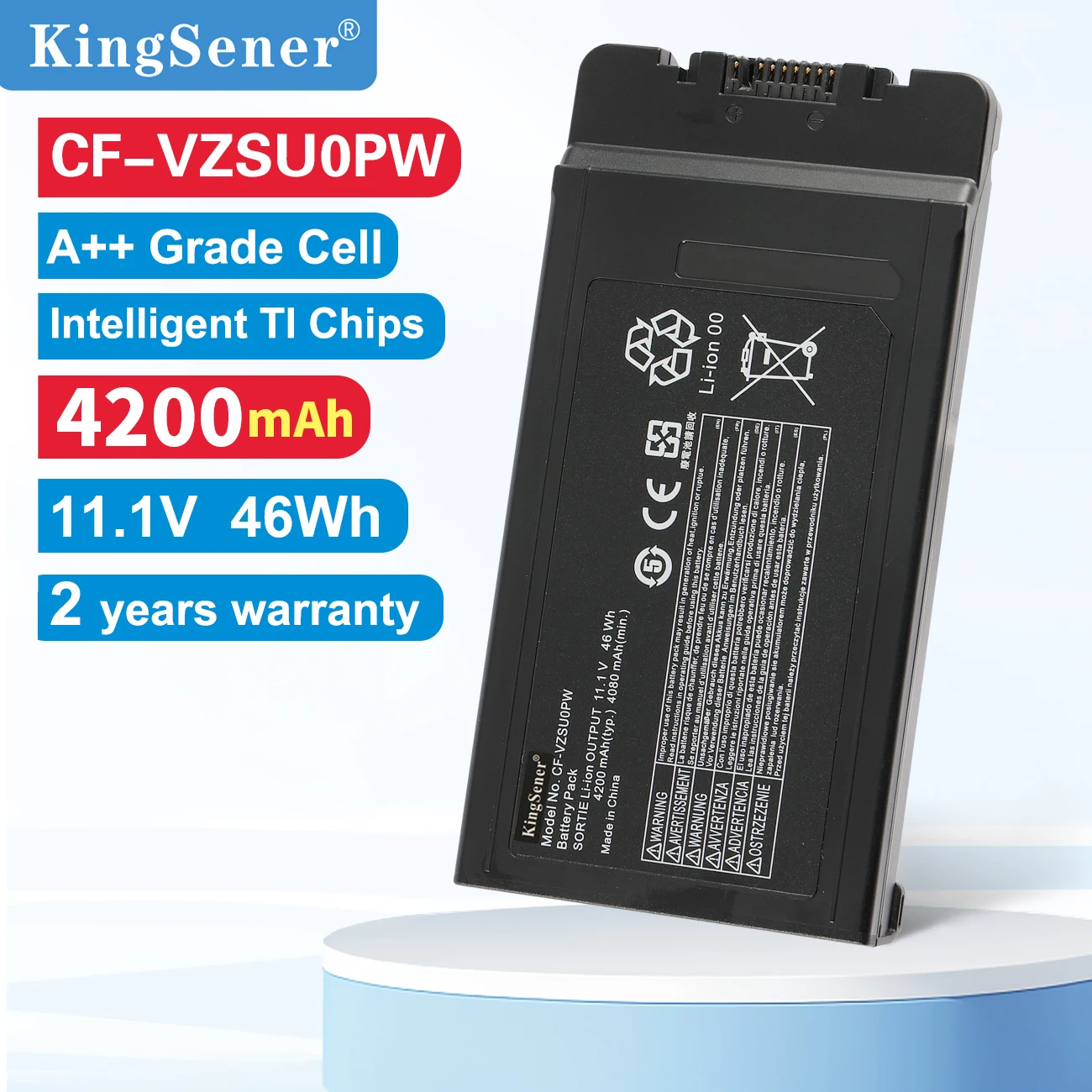 

KingSener 11.1V 4200mAh CF-VZSU0PR CF-VZSU0PW CF-VZSU0GW Laptop Battery For Panasonic CF-54 Toughbook CF-VZSU0LW 46WH