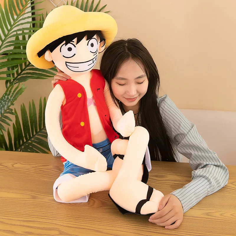 85cm Cartoon Joba Luffy Doll Toy Doll Sleeping In Bed Pillow Girl's Birthday Gift Large Multi-size Throw Pillow