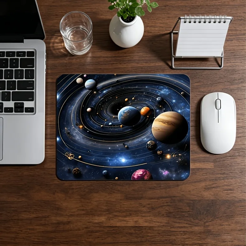 CIFBUY Future Planet Mouse Pad Set of 3 Adjustable Size Mechanical Keyboard Mat Non Slip Rubber Base for PC Office Gaming Home