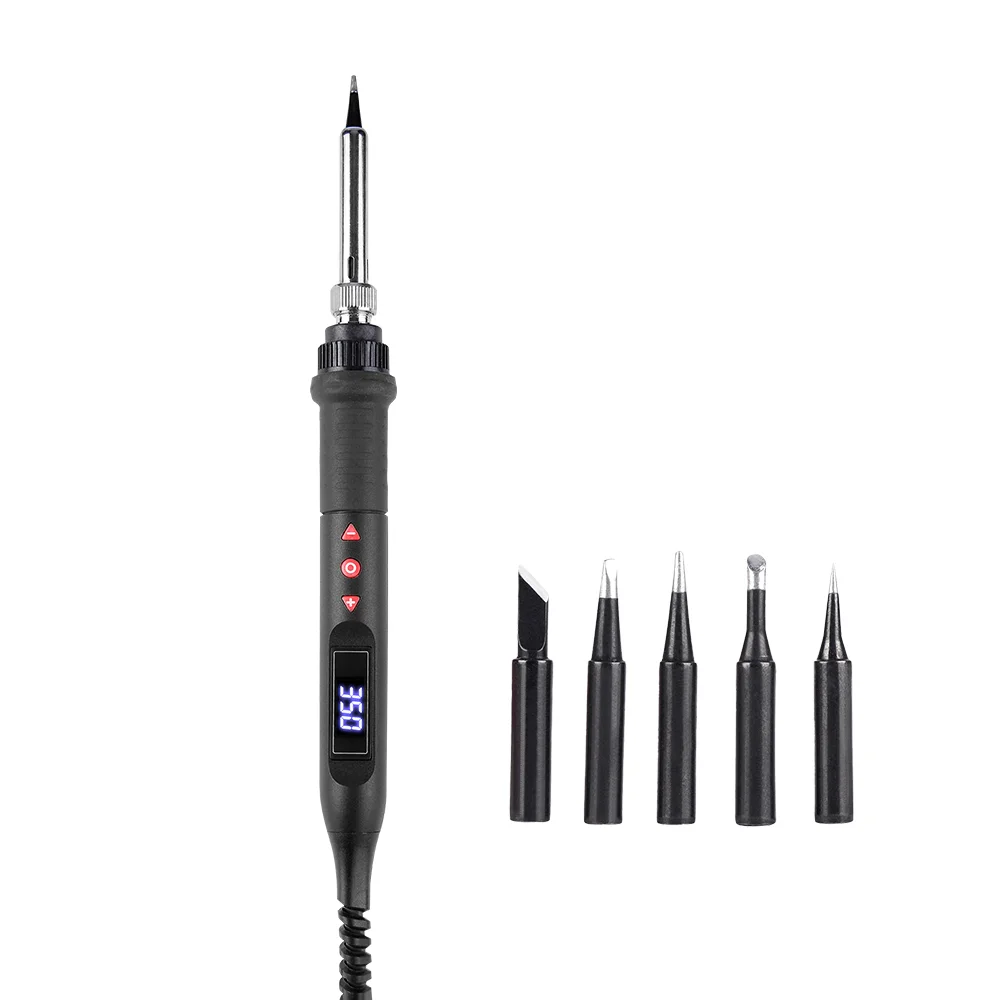 Kit saldatore JCD 80W 220V pulsante multifunzione stazione di saldatura a temperatura regolabile Display LCD illuminazione ferro 908U