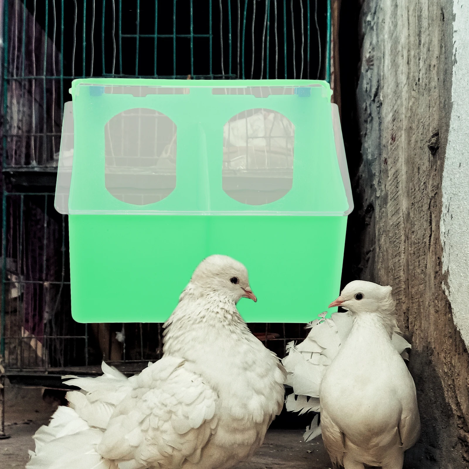 

Hanging Box Trough Pigeon Bird Feeder Cage Feeders Waste Container Durable Plastic Wear Resistant Bite Resistant Easy Clean