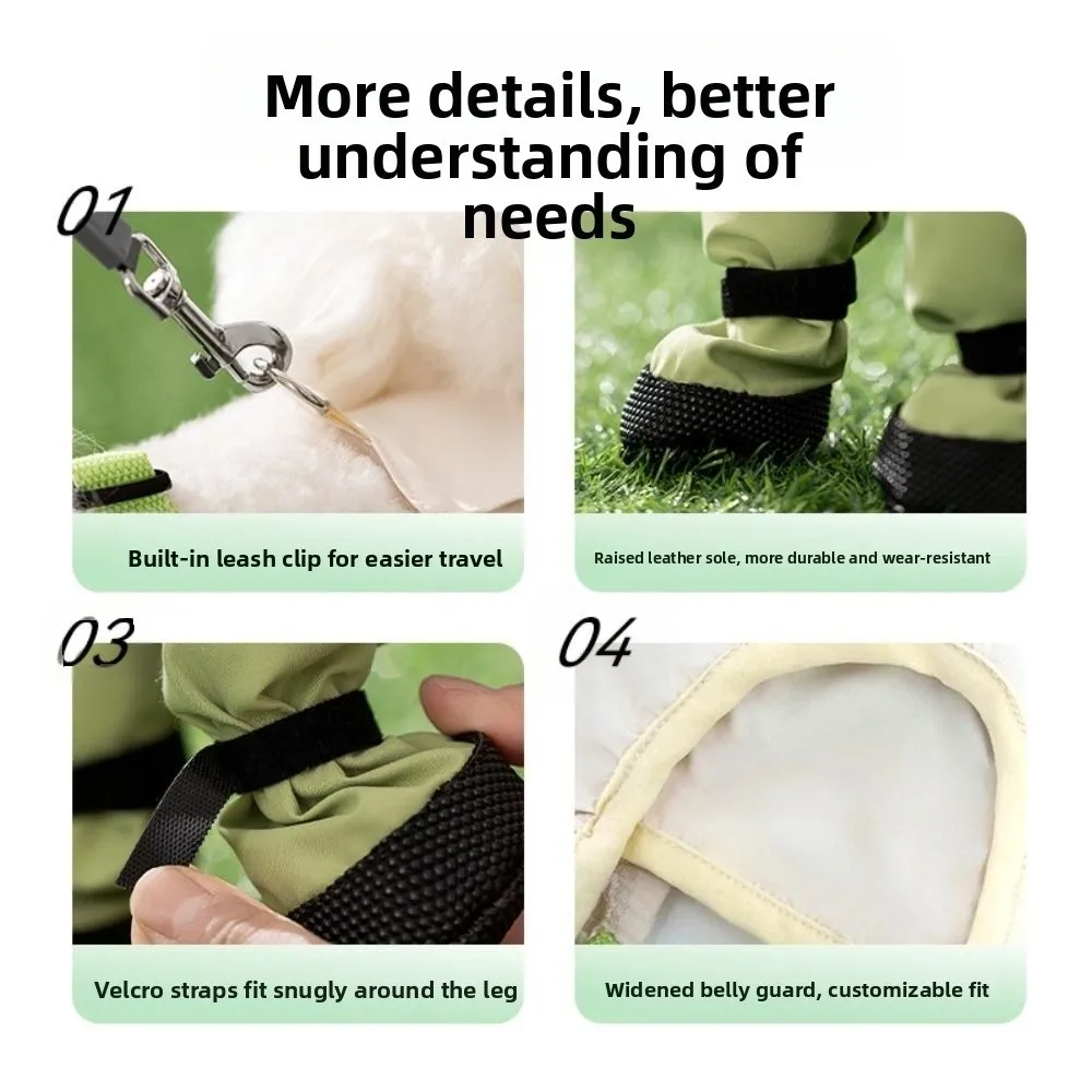 مقاوم للماء شريط عاكس الحيوانات الأليفة السراويل قابل للتعديل سهلة التنظيف الكلب أربعة أرجل السراويل دائم مقاومة للبقع #3