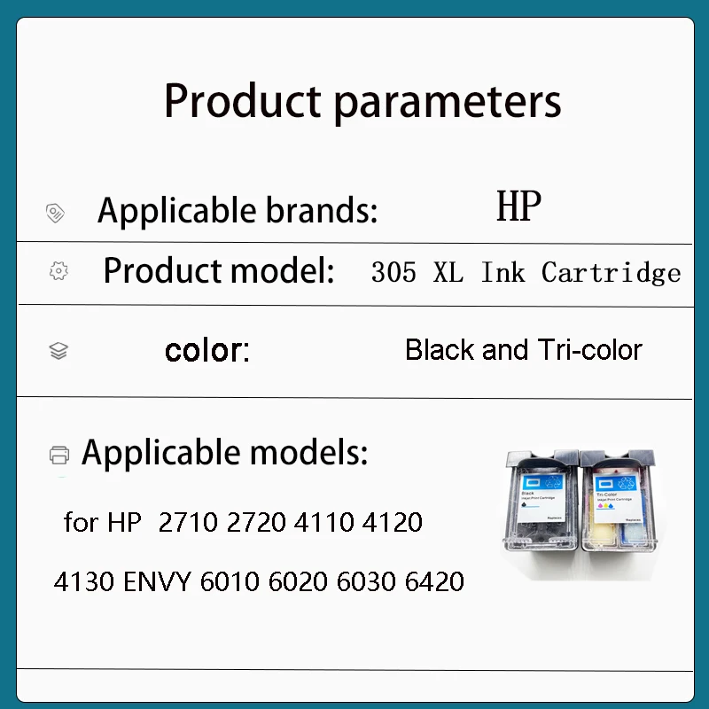 305 XL Replacement For HP 305 For HP305 Ink Cartridge For HP 305xl DeskJet 2700 2710 2721 2722 4120 4110 4130 1210 Printer