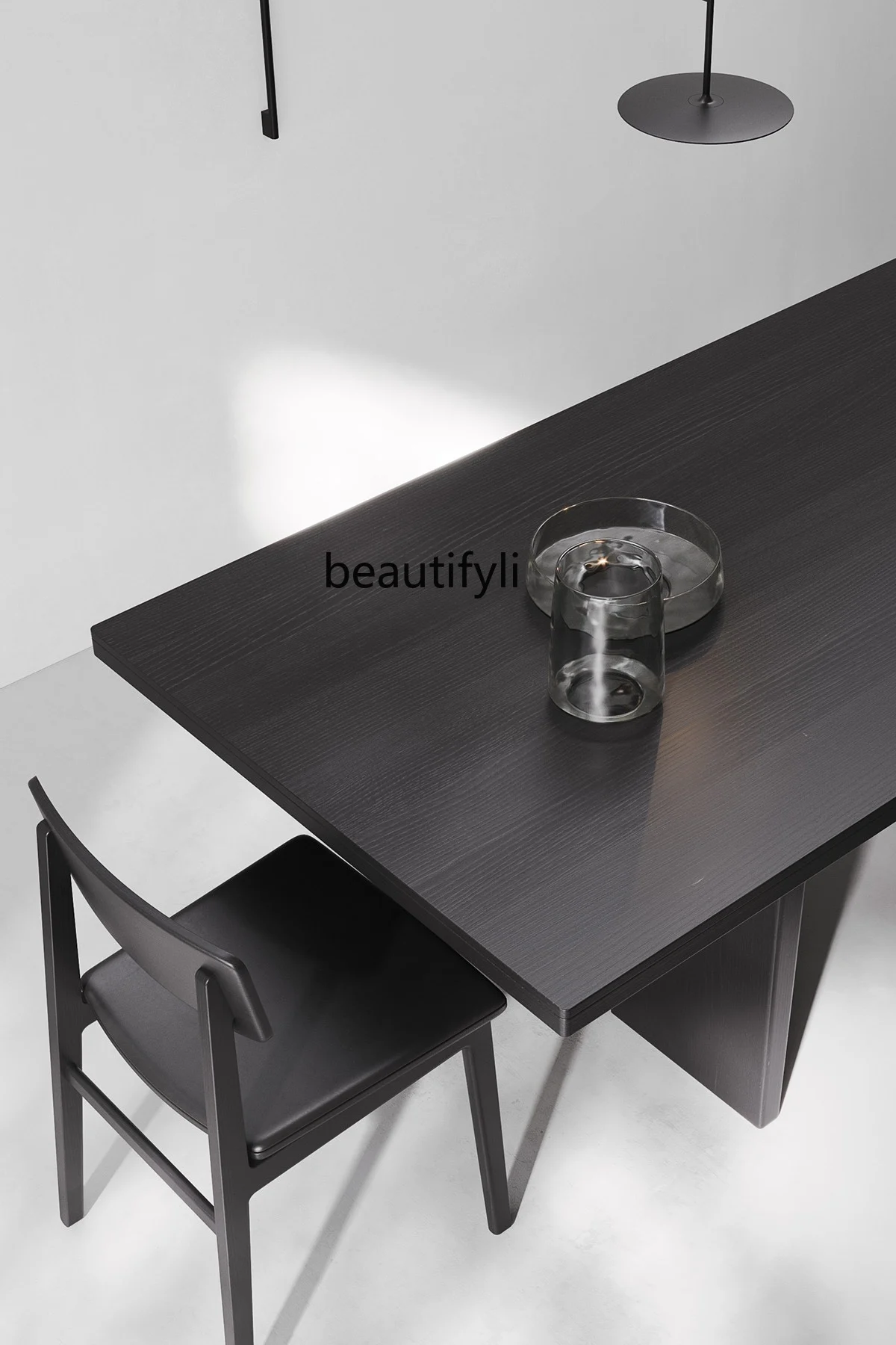 Light Luxury Minimalist Solid Wood Conference Office Long Table Creative Workbench Industrial Style Conference Table