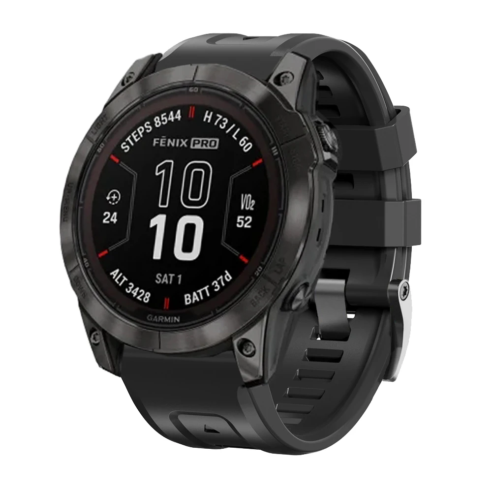 حزام سيليكون للغارمين فينيكس ، سوار سريع الملاءمة ، سوار ساعة للغارمين فينيكس 7X ، 7 ، 6x ، 6 Pro ، 5 ، 5X Plus ، Epix Gen Pro 2 ، Forerunner ، 22 ، 26