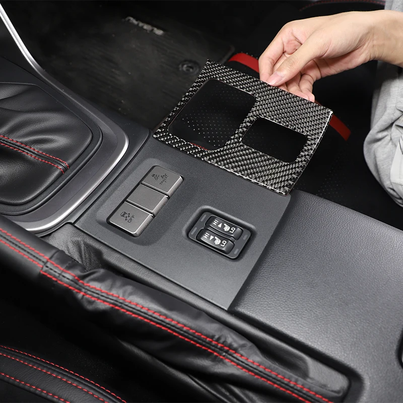 

For Subaru BRZ 2022 Car Seat Heating Switch Button Panel Sticker Trim Soft Carbon Fiber Interior protection accessories