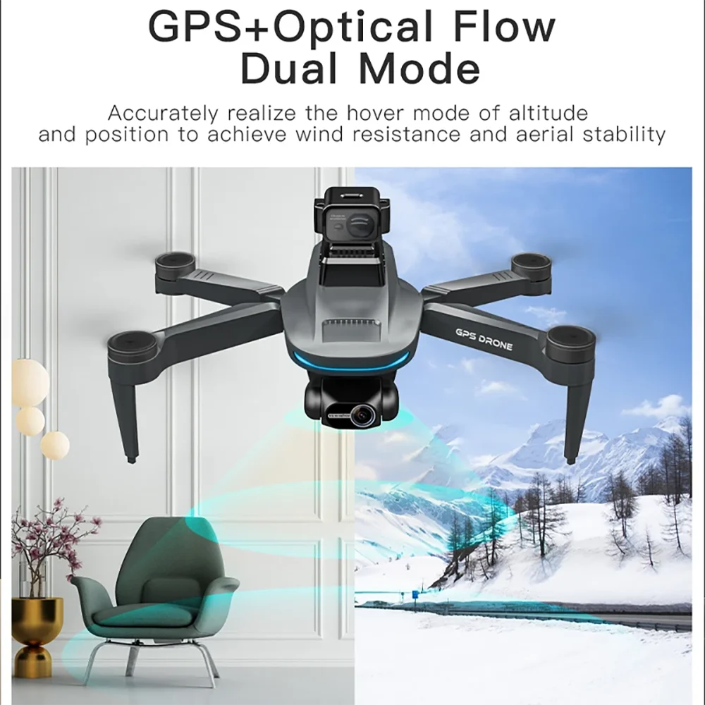 Nuovo L200 PRO MAX 4K Drone professionale GPS EIS Dual Camera evitamento ostacoli volo 2-axis PTZ Brushless elicottero GPS RC toys