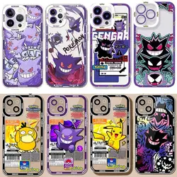 Funda de Pokémon Pikachu Gengar para Samsung Galaxy A34 5G A55 A35 S24 Ultra S22 Note 20 A54 A13, funda de silicona suave Couqe