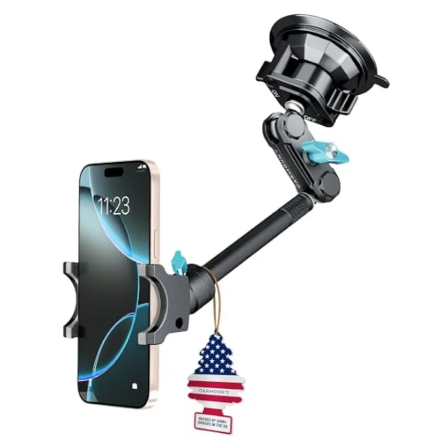 

Truck Phone Mount Heavy Duty Metal Phone Holder Suction Cup Phone Mount for Car Windshield Mount Cell Phone Holder for iPhone A
