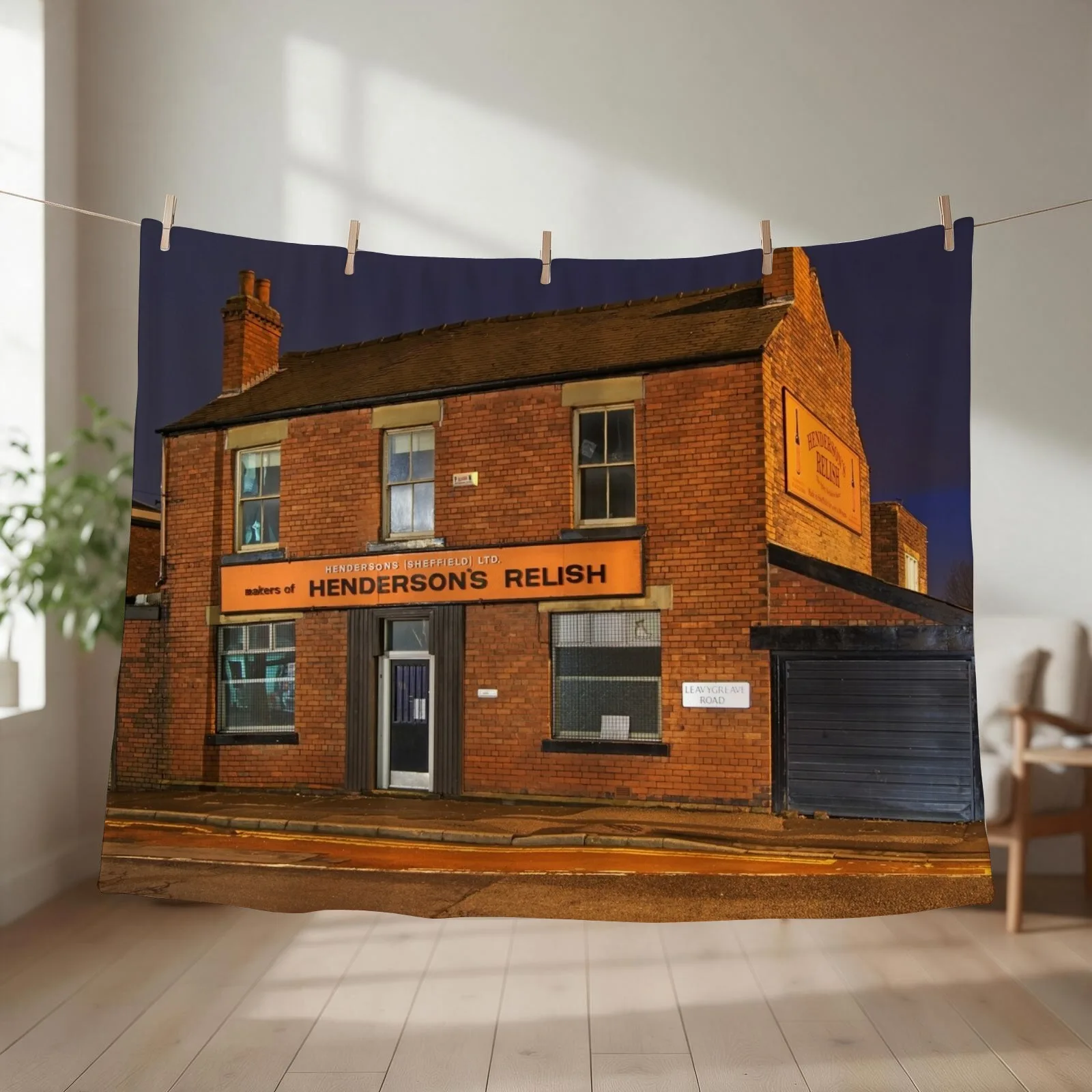 Henderson's Relish Old Building Throw Blanket couch cozy soft plush fuzzy picnic outdoor blanket