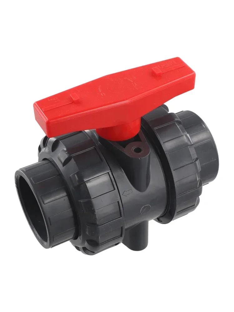 Water Flow Control PVC Union Ball Valve Pipeline Switch Valve Full Port Pvc Union Valve Robust PVC Construction