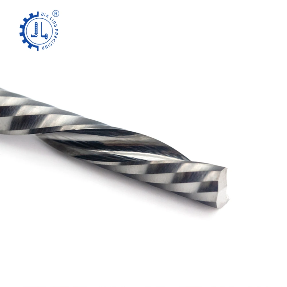 Tek Flüt End Mill Kesiciler Alüminyum Tungsten Karbür CNC Freze Kesici 3.175 Spiral Akrilik End Mill Kesme Aleti