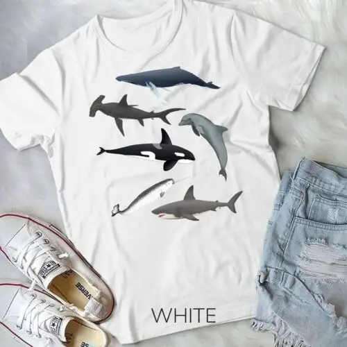 

Orca Whale Shark Narwhal Dolphin Sea Creatures Unisex T-shirt