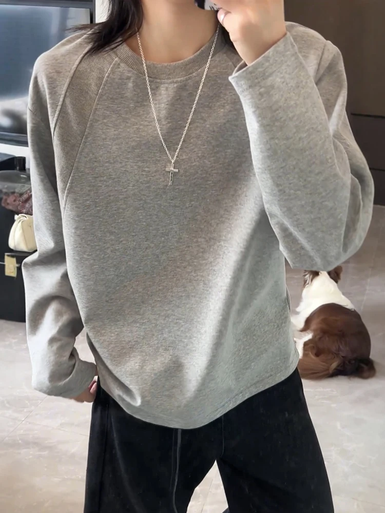 

American Sle Deconstructed Long Sve Men's T-irt round Ne Base irt Inner Wear Cleanfit Sweatirt for Autumn 2025