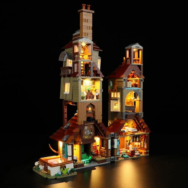 مجموعة إضاءة LED DIY لـ LEGO 76437 The Burrow مجموعة مكعبات البناء (إضاءة LED فقط، بدون نموذج كتل)