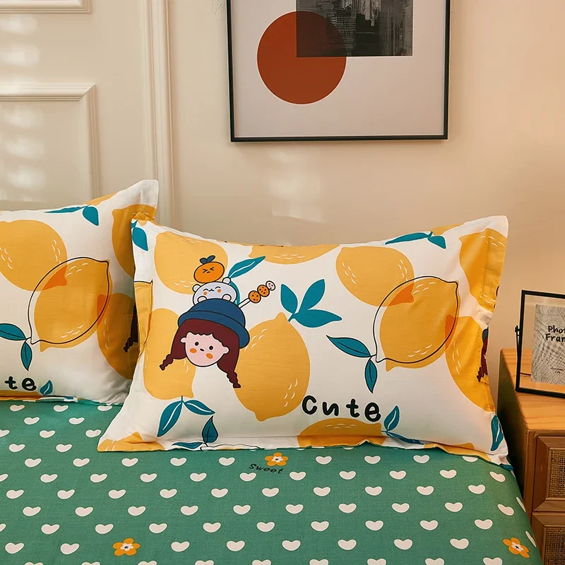 Juego de sábanas con forma de corazón de amor de dibujos animados, juego de cama 100% de algodón para dormitorio, tela transpirable agradable para la piel de alta calidad, lavable a máquina