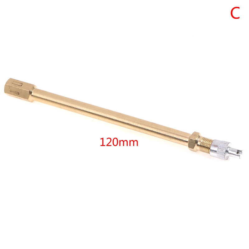 1Pcs Car Auto Truck Brass Wheel Tire Valve Cap Tyre Stem Extension Pole Extender Accessories 50/100/140/180/200mm