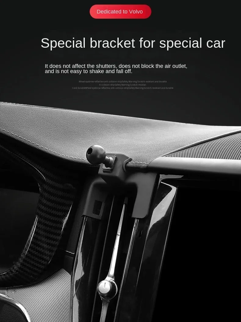 Für Volvo Telefonhalter Halterung Basis Halterung Zubehör gewidmet S60 V60 XC40 2020-2023, S90 V90 XC90 2015-2023, XC60 2009-2022 – Detail 2