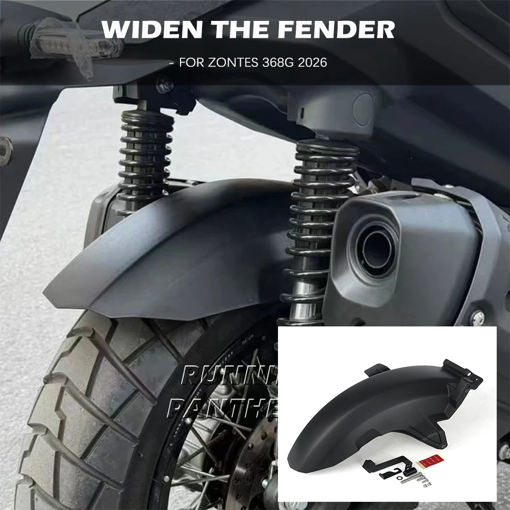 

For ZONTES New motorcycle modification accessories widened mudguard and rear fender For ZONTES 368g 2026