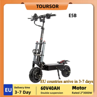 TOURSOR E5B Adult Electric Scooter 6000W Dual Motor 60V 40AH 11-inch Off-road Tires City and Off-road E-Scooter for Adults
