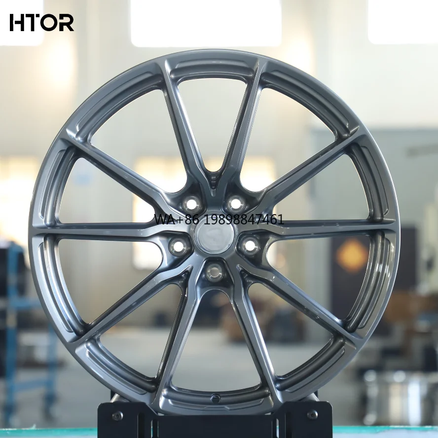 

HTOR Factory Gun Grey Luxury Forged One Piece Wheels 17 18 19 20 21 22 23 24 Inch Wheels 5x114.3 5x112 5x130 Car Wheel for
