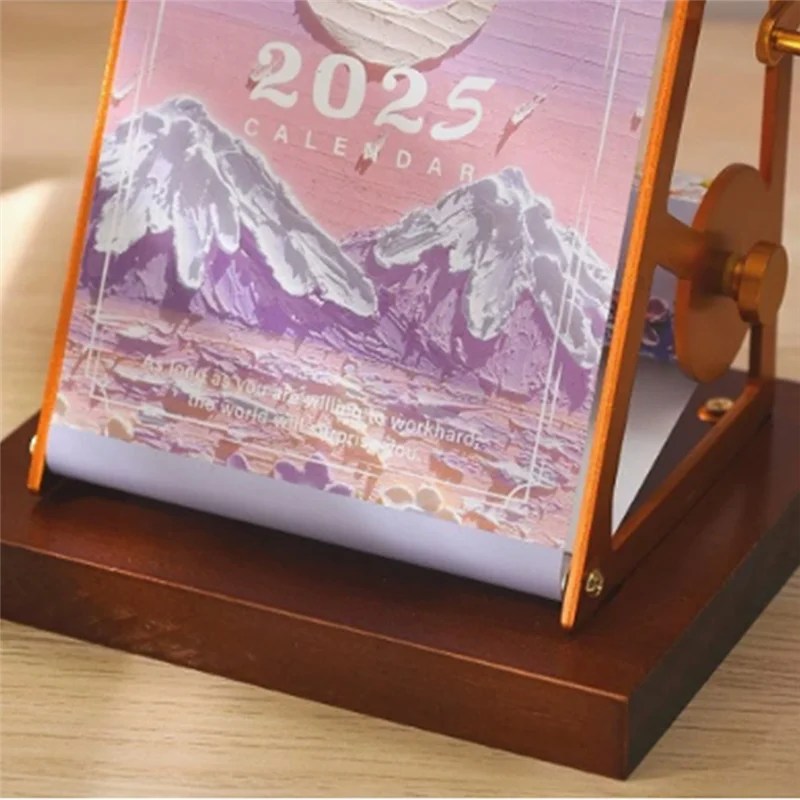 SR-2025 المعادن كرنك اليد الصحافة أجندة مكتبية /رزنامة مكتبية النفط اللوحة خمر الوجه صفحة شخصية سطح المكتب الزينة