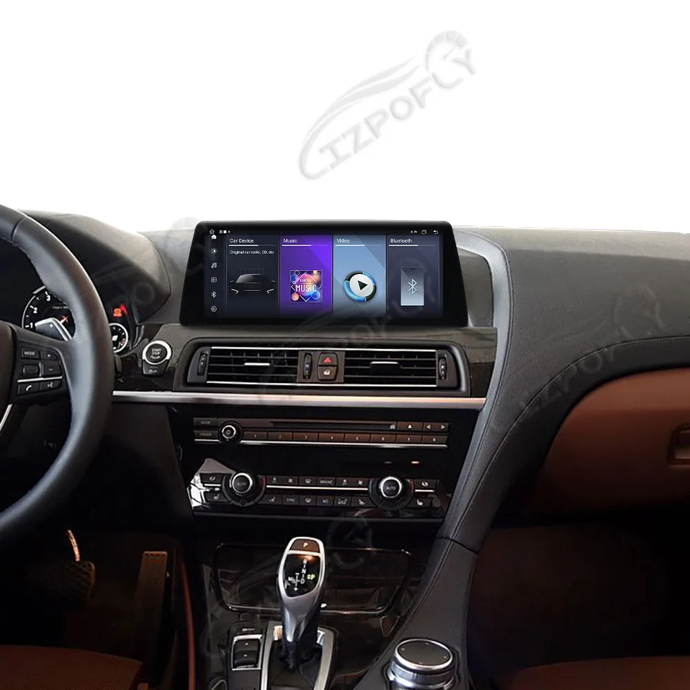 

12,3-дюймовый Carplay Android 13, автомобильный GPS-навигатор для BMW 6 серии 2009-2012 CIC 2013-2016 NBT, мультимедийный плеер, автомобильное радио
