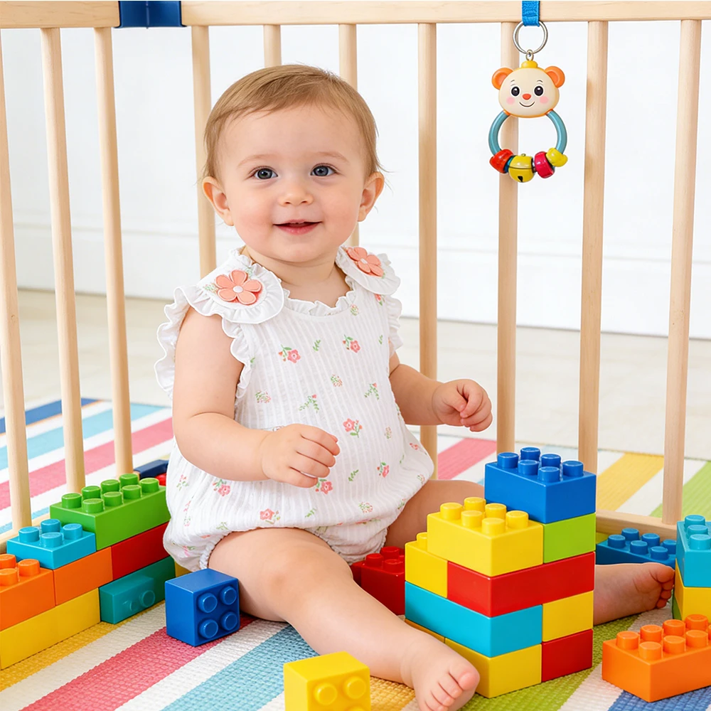 

Baby Girl Summer White Breathable Pink Flower Pattern Shoulder Strap Three Dimensional Flower Ruffle Sweet Sleeveless jumpsuit