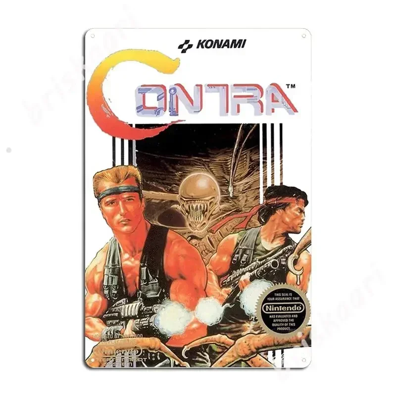 Nes Contra Cover (Transparent) Metal Signs Cinema Kitchen Kitchen Custom Wall Decor Tin sign Posters