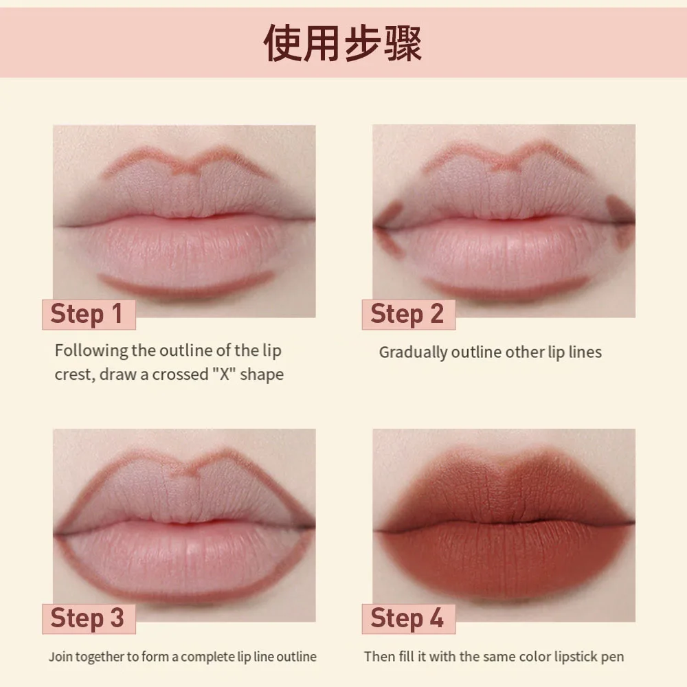 New Matte Nude Lipstick Pen Long Lasting Lipliner Lip Pencil Waterproof Lip Liner Contour Sexy Red Lip Makeup Set For Women 2023