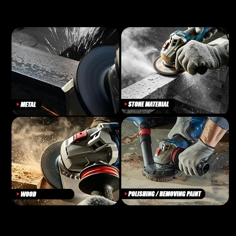BOSCH GWS 18V-8 Cordless Angle Grinder 18V Professional Brushless M10 Slide Switch Metal Cutting Grinding BOSCH Power Tools - view 6