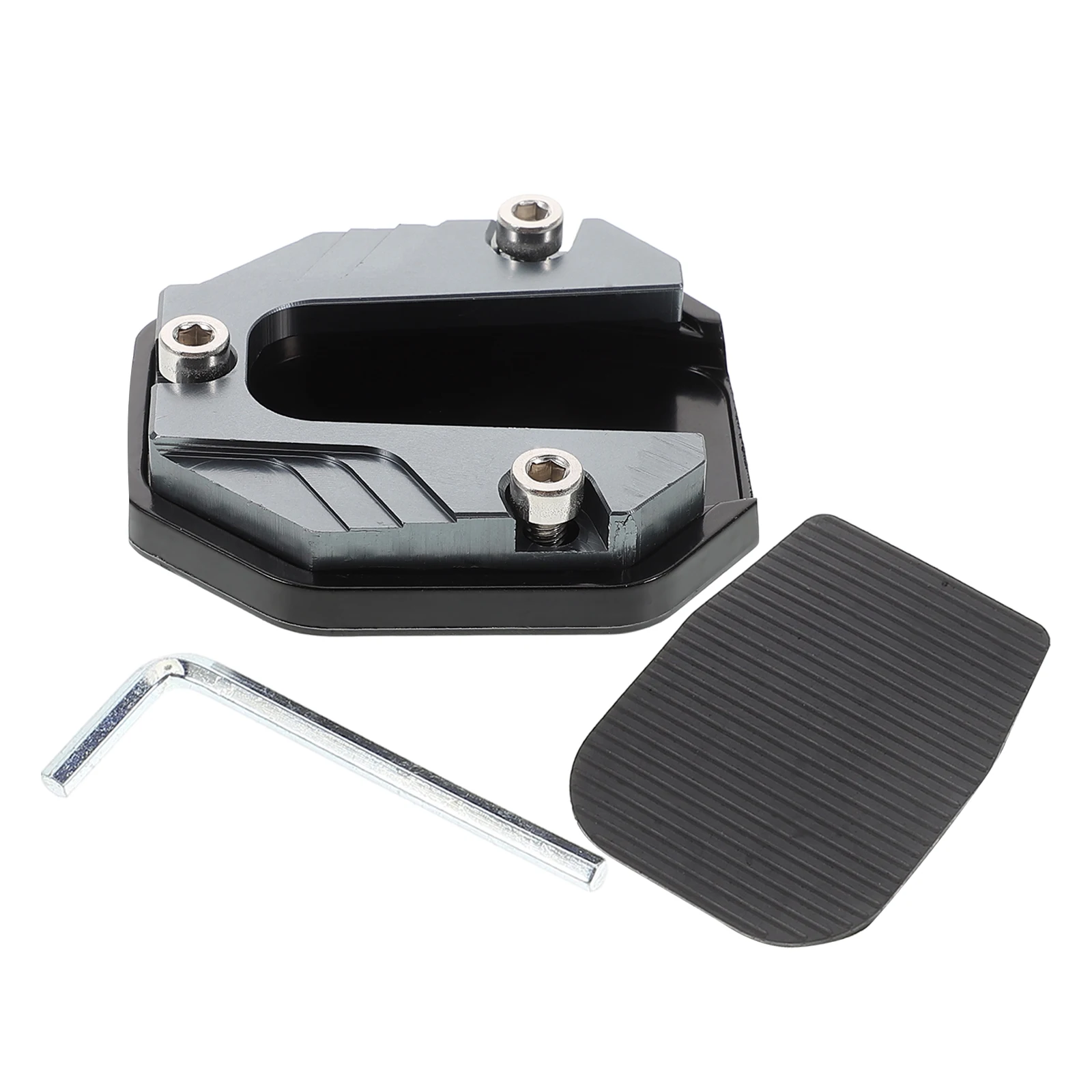 

Aluminum Alloy Motorcycle Kickstand Pad Anti-Slip Stabilizer Extension Plate Durable Support Footrest Enlarger Off-Road Dirt