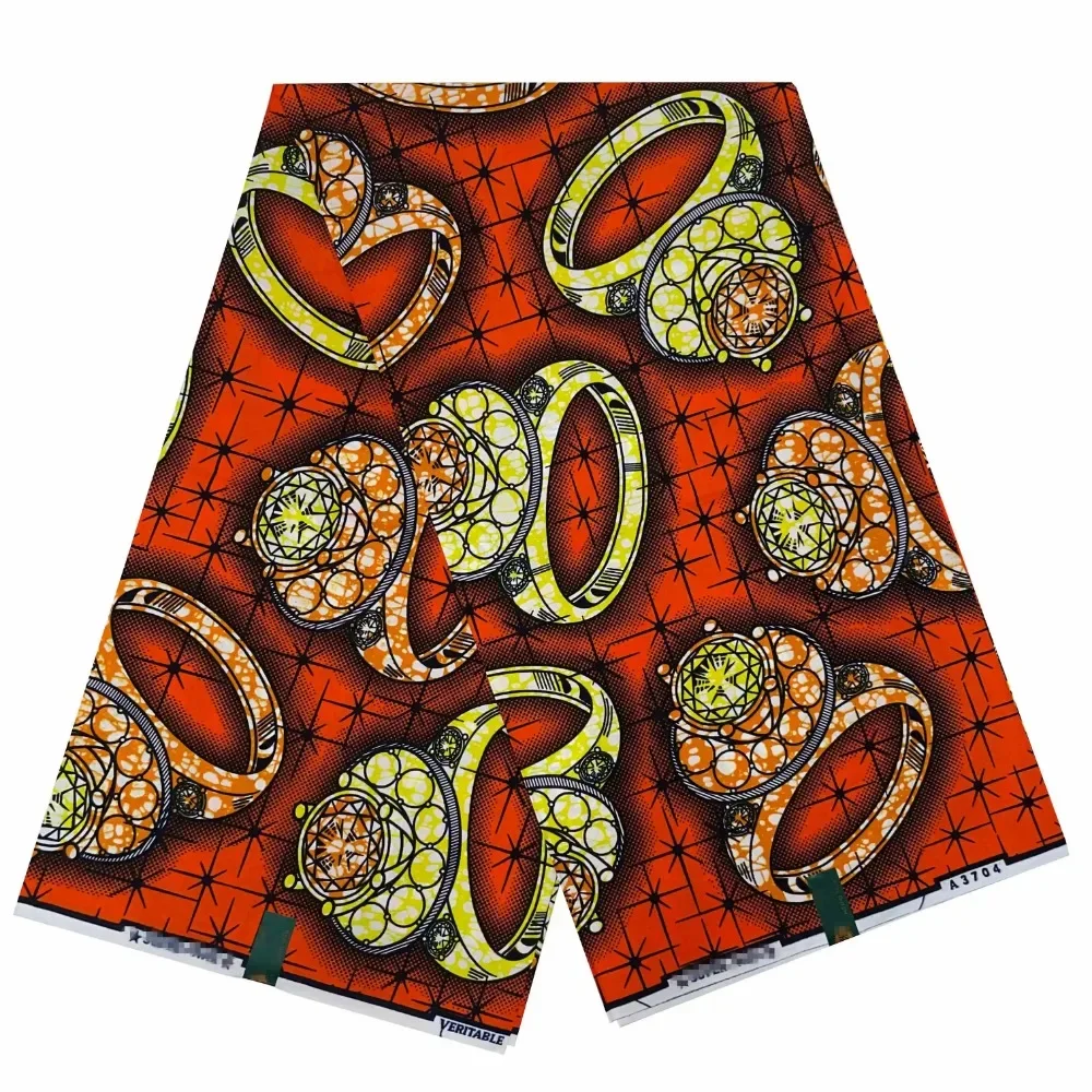 Vestido de encaje Batik 2024 de cera auténtica africana, Loincloth holandés, 100% algodón, 6 yardas