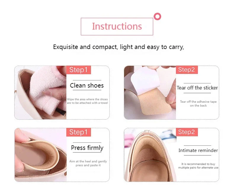 Frauen-Einlegesohlen für Schuhe, High-Heel-Aufkleber, Größe anpassen, selbstklebende Fersen, Einsatz, Fußschutz, Aufkleber, Schmerzlinderung, Fußpflege-Pad – Detail 26