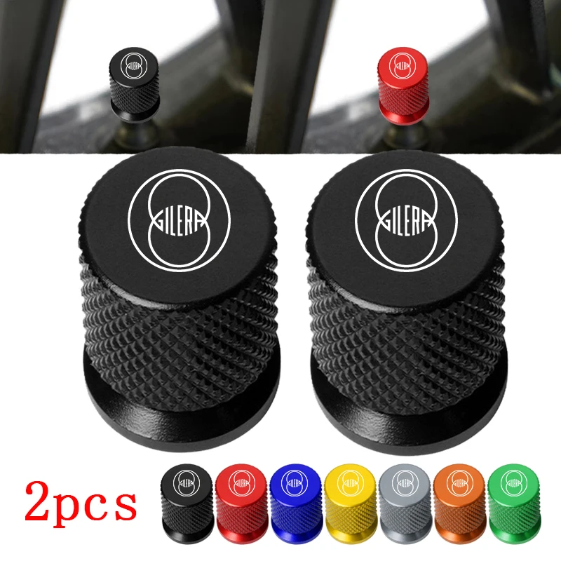 Tapas de Válvula de Neumático de Motocicleta para Gilera GP800 Fuoco Nexus 500 Runner 50 125 200, 2 Piezas, Cubierta de Neumático de Aleación de Aluminio CNC