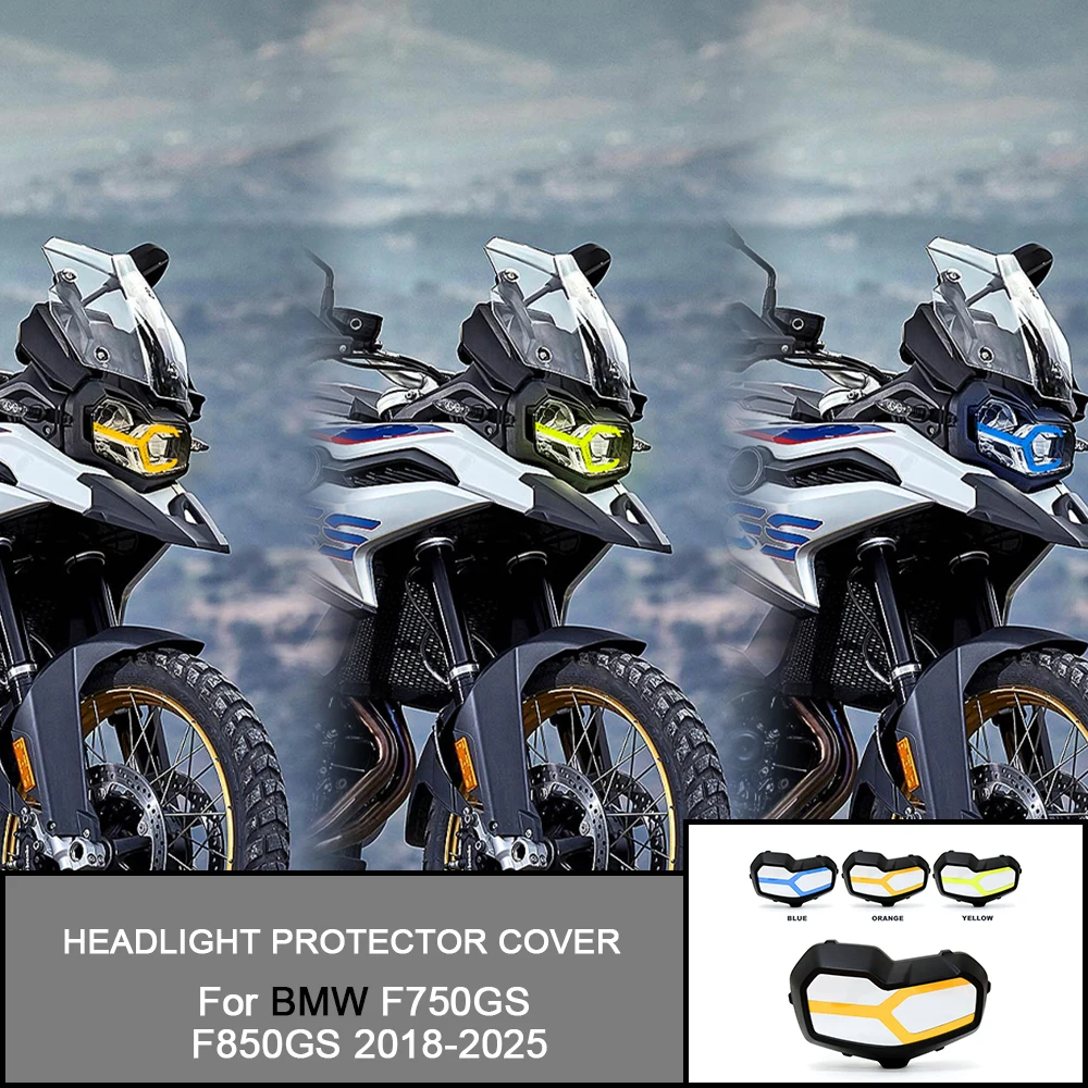 Blue Headlight Protector For BMW F750GS F 750 GS F 850 GS F850GS 2018-2025 2024 2023 Head Light Transparent Protection Cover
