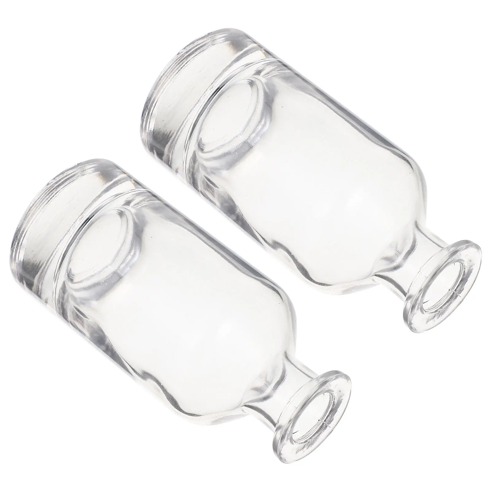

2Pcs Cylinder Flower Vase Premium Glass Smooth Touch Home Office Decor Desktop Plant Container Clear Glass Vase for Hydroponic