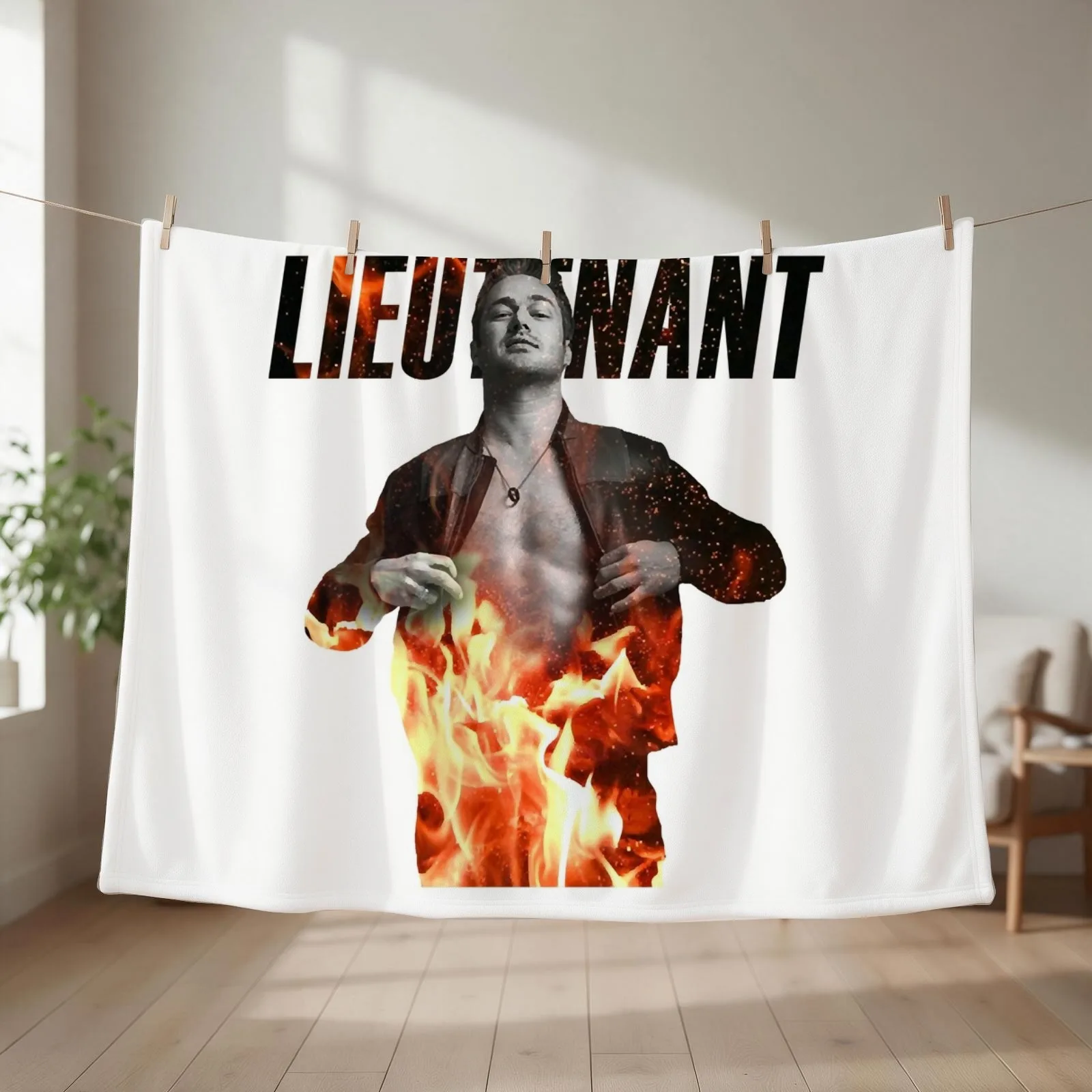 Retro Lieutenant Kelly Severide From Chicago Fireplease Arrest Me Once The Fires Out Throw Blanket Tourist manga Blankets