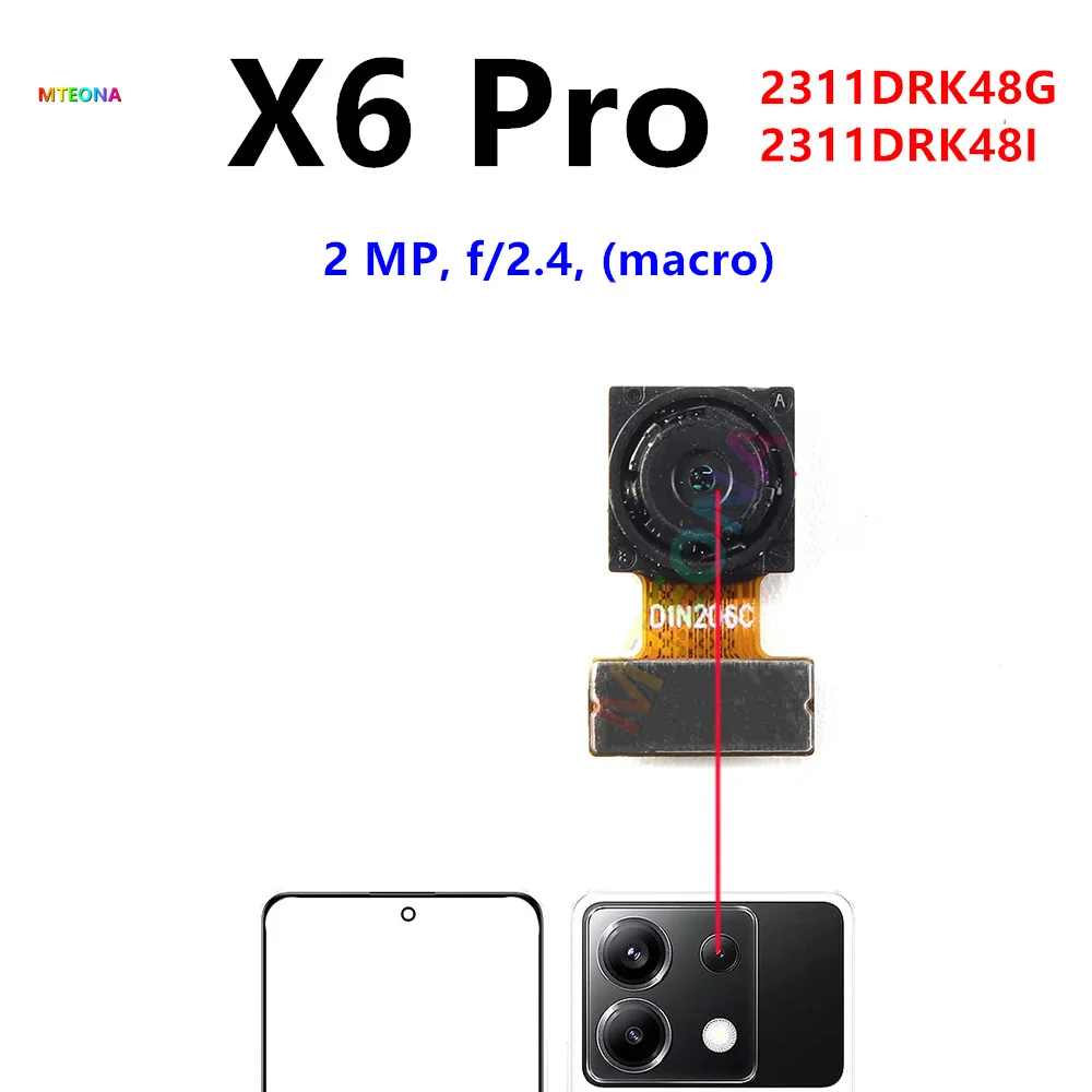 Front Rear Camera For Xiaomi Poco X6 Pro 5G X6 Neo Frontal Selfie