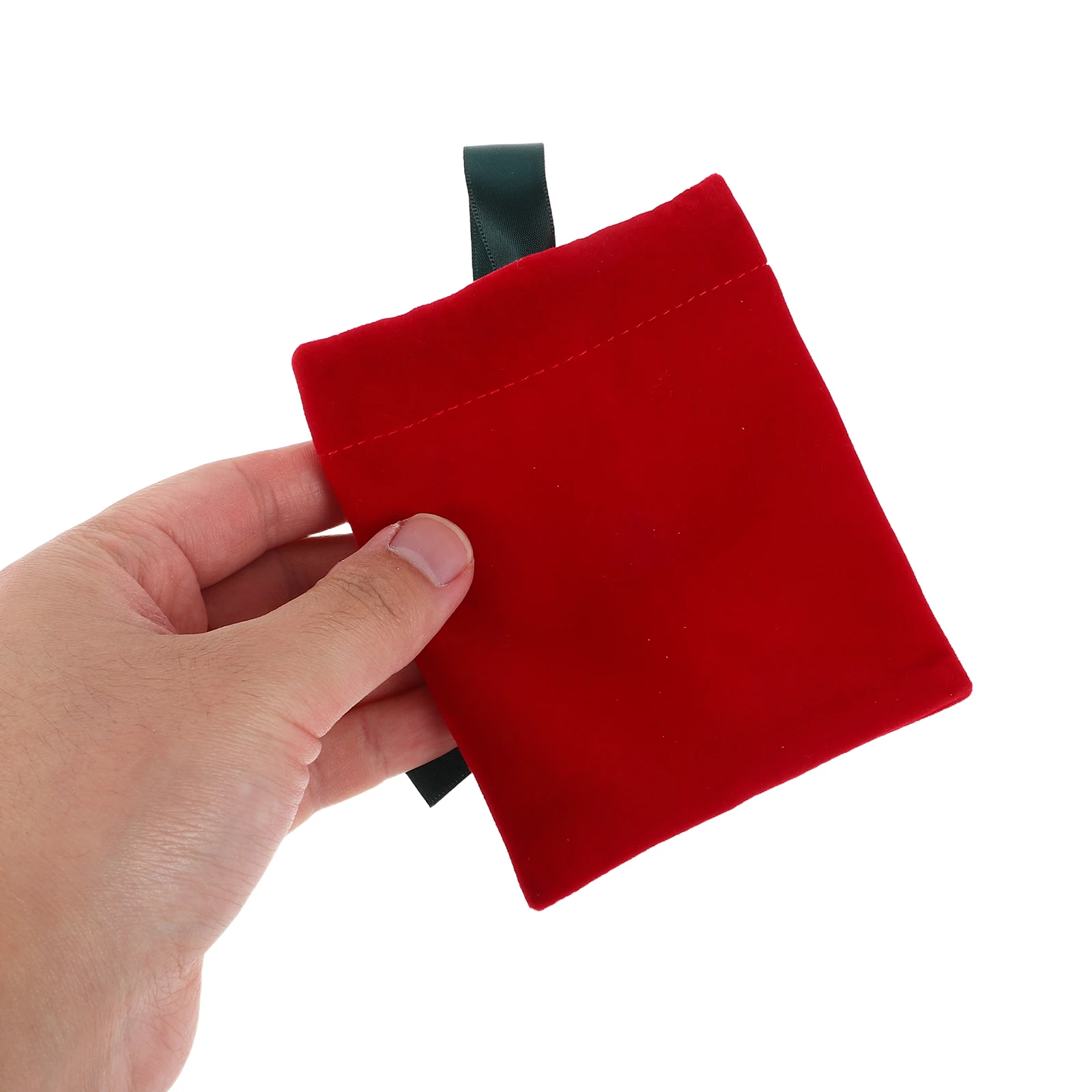 

10 Pcs Flannel Pouch Pocket Necklace Drawstring Bag Soft Jewelry Pouches